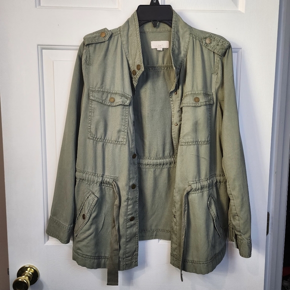 LOFT Drawstring Utility Jacket Size Small Petite - Picture 9 of 16